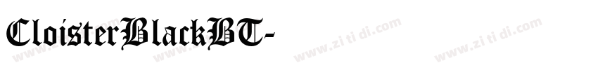 CloisterBlackBT字体转换