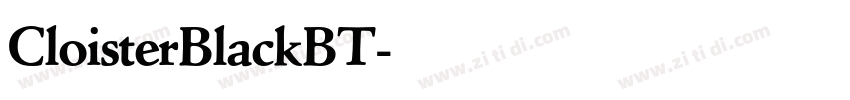 CloisterBlackBT字体转换