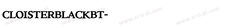 CloisterBlackBT字体转换