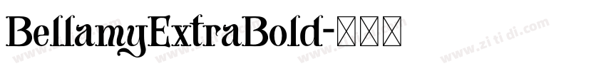 BellamyExtraBold字体转换