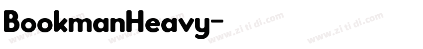 BookmanHeavy字体转换