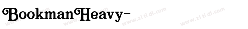 BookmanHeavy字体转换