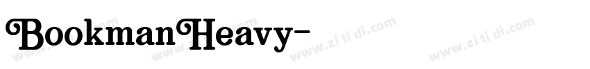 BookmanHeavy字体转换