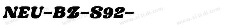 NEU-BZ-S92字体转换