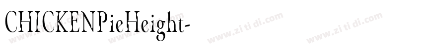 CHICKENPieHeight字体转换