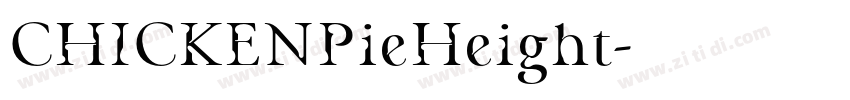 CHICKENPieHeight字体转换
