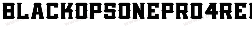 BlackOpsOnePro4Regul字体转换