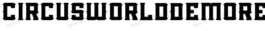 CircusWorldDemoRegul字体转换
