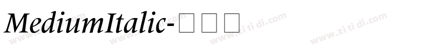 MediumItalic字体转换