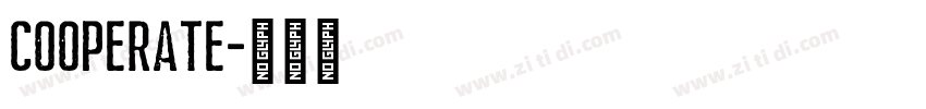 cooperate字体转换