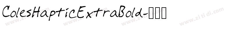 ColesHapticExtraBold字体转换