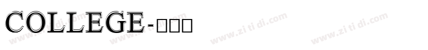 COLLEGE字体转换
