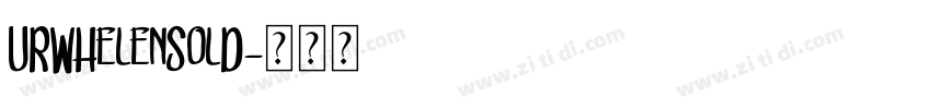 URWHelenSolD字体转换