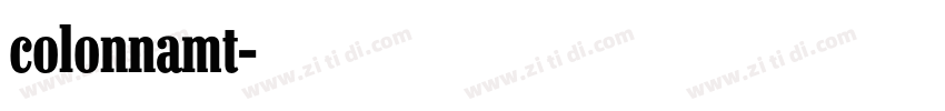 colonnamt字体转换