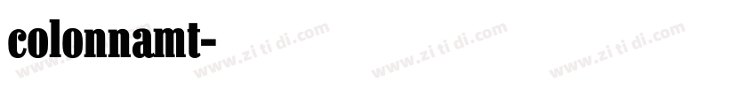 colonnamt字体转换