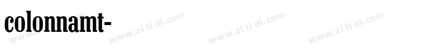 colonnamt字体转换