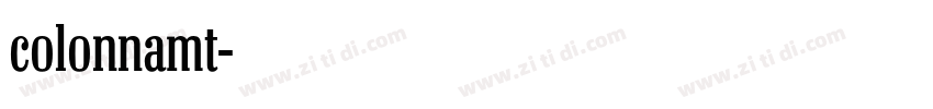 colonnamt字体转换