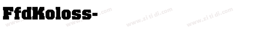 FfdKoloss字体转换