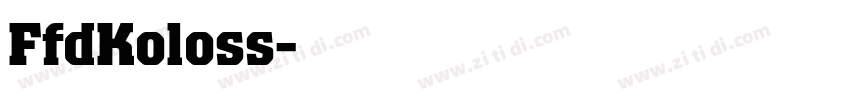 FfdKoloss字体转换