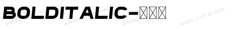 BoldItalic字体转换