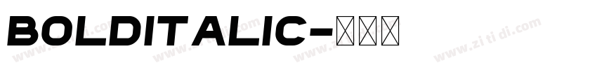 BoldItalic字体转换