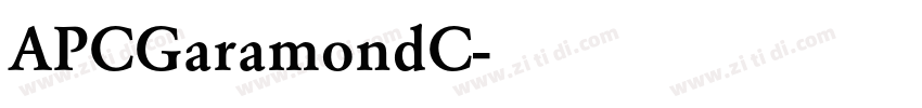 APCGaramondC字体转换