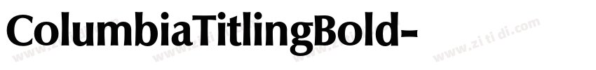 ColumbiaTitlingBold字体转换