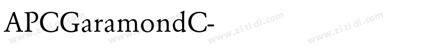 APCGaramondC字体转换