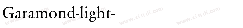Garamond-light字体转换