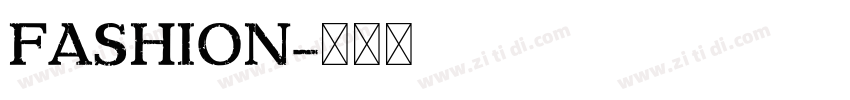 fashion字体转换