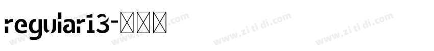 regular13字体转换