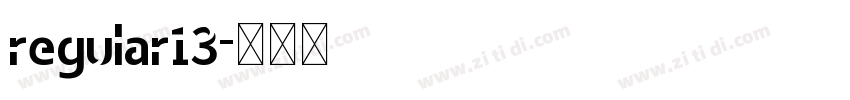 regular13字体转换