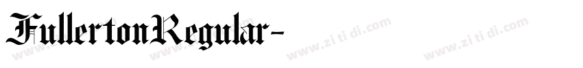 FullertonRegular字体转换