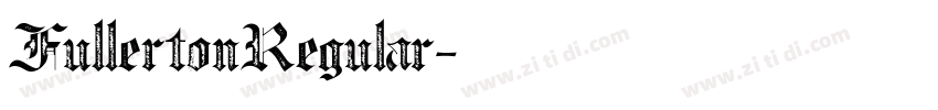 FullertonRegular字体转换