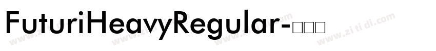 FuturiHeavyRegular字体转换