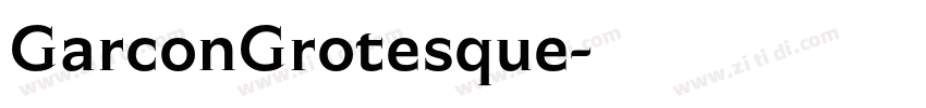 GarconGrotesque字体转换