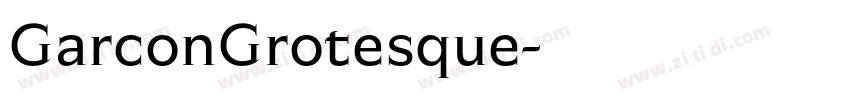 GarconGrotesque字体转换