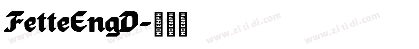 FetteEngD字体转换
