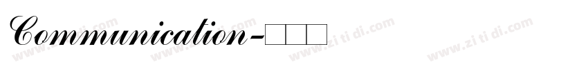 Communication字体转换