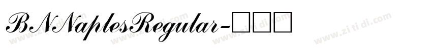 BNNaplesRegular字体转换