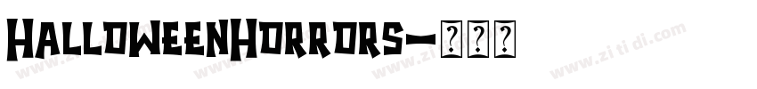 HalloweenHorrors字体转换
