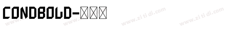 condbold字体转换