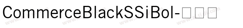 CommerceBlackSSiBol字体转换