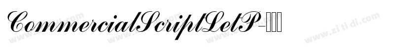 CommercialScriptLetP字体转换