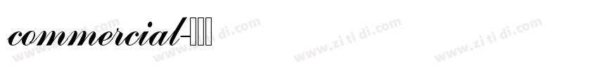 commercial字体转换