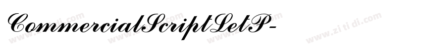 CommercialScriptLetP字体转换
