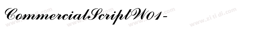 CommercialScriptW01字体转换