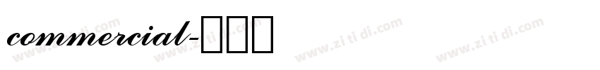 commercial字体转换