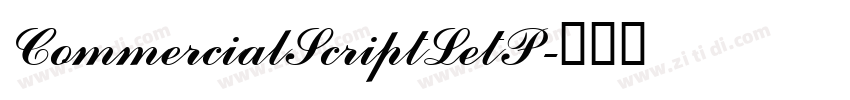 CommercialScriptLetP字体转换