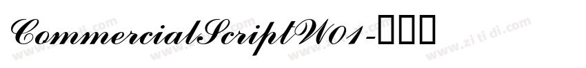 CommercialScriptW01字体转换